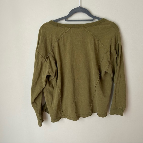 Urban Outfitters Olive Green Chunky Oversized Long Sleeve Crewneck Sweater Small - Picture 5 of 6